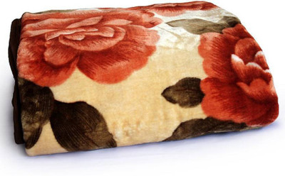 

Shopping Store Floral Double Mink Blanket(Microfiber, Multicolor)