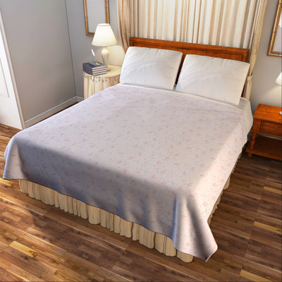 

Bombay Dyeing Floral Double Dohar(Microfiber, Light Blue)