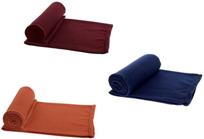 

Aazeem Plain Single Coral Blanket(Microfiber, Multicolor)