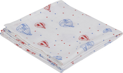 

Brother Baby Motifs  Swadding Baby Blanket(Microfiber, Cherry red with blue