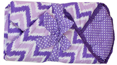 

Bacati Geometric  Crib Baby Blanket(Microfiber, Purple