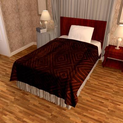 Bombay Dyeing Striped Single Blanket(Microfiber, Brown)