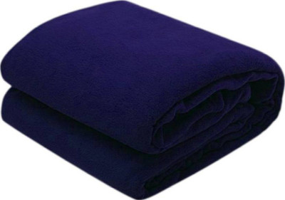 Diamoda Plain Single Blanket(Microfiber, Blue)