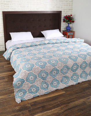 

Rajrang Floral Double Comforter(Cotton, Off White)