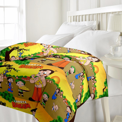 60% OFF on eCraftIndia Cartoon Single Blanket Multicolor(AC Dohar, One Single Bed Reversible AC Blanket (Dohar) [Note - Pillow Covers are not included])