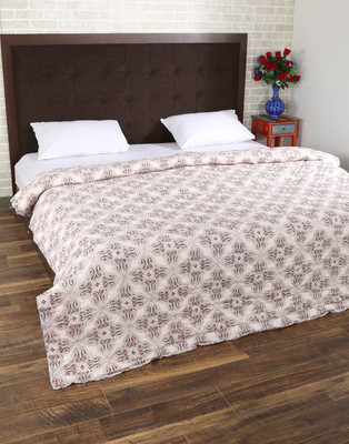 

Rajrang Floral Double Comforter(Cotton, Off White)