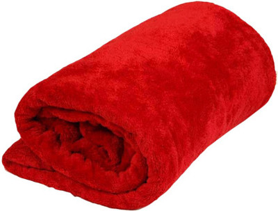 

Shopping Store Plain Double Mink Blanket(Microfiber, Red)