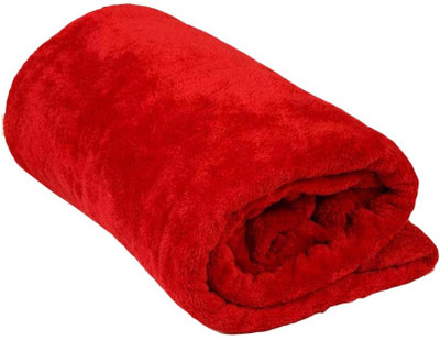 

Shopping Store Plain Double Mink Blanket(Microfiber, Red)