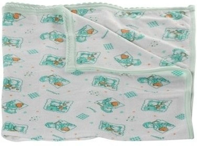 Tiny Care Checkered Single Blanket(Cotton, Green) Tiny Care Checkered Single Blanket(Cotton, Green)