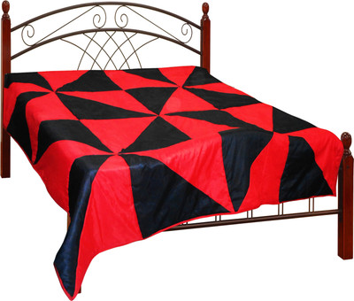 75% OFF on Zikrak Exim Checkered King Quilt(Polyester, Red, Black)
