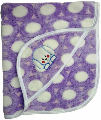 

Brandonn Polka  Hooded Baby Blanket(Microfiber, Purple