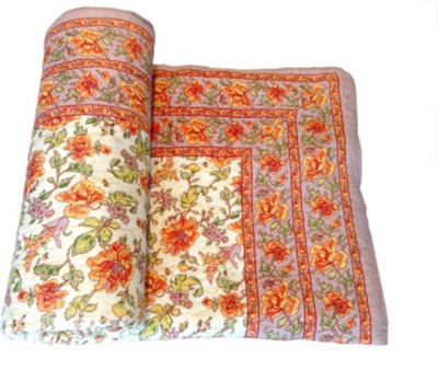 

Sellstra Floral  Comforter(Cotton, Orange