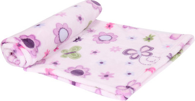N&M Printed  Blanket(Microfiber, Light pink