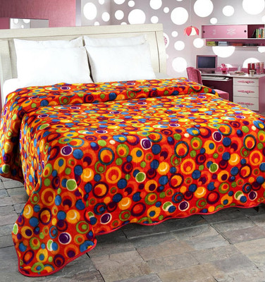 

Zesture Geometric  Mink Blanket(Polyester, Orange