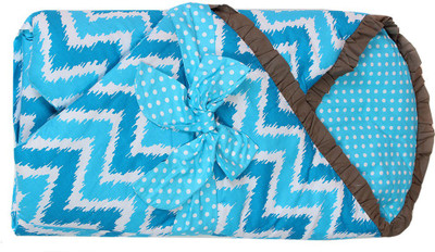 

Bacati Printed  Crib Baby Blanket(Microfiber, Aqua