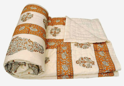 43% OFF on Buyclues Abstract Double Comforter(Microfiber, White)