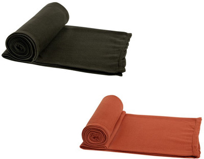 

Aazeem Plain Single Coral Blanket(Microfiber, Multicolor)