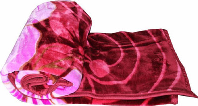 

Veena Fabs Floral  Mink Blanket(Microfiber, Maroon