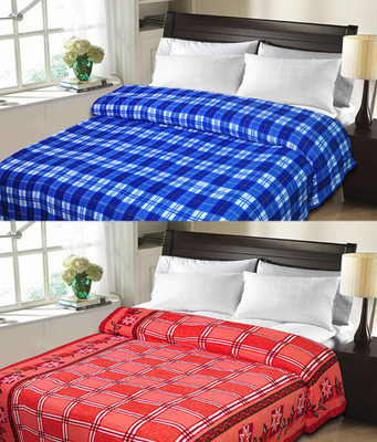 

Sanvi Traders Floral Double Blanket(Microfiber, Multicolor)