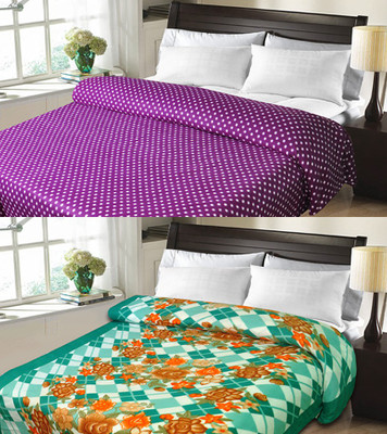 

Sanvi Traders Floral Double Blanket(Microfiber, Multicolor)