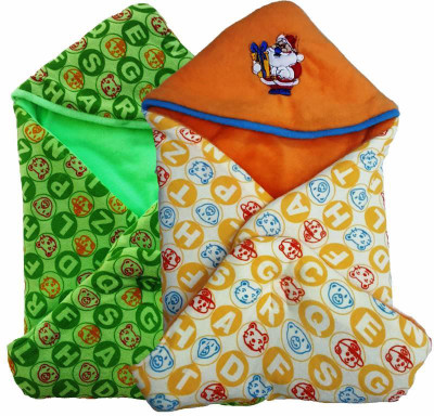 

Brandonn Polka  Hooded Baby Blanket(Microfiber, Cream