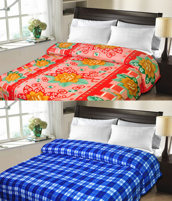

Sanvi Traders Floral Double Blanket(Microfiber, Multicolor)