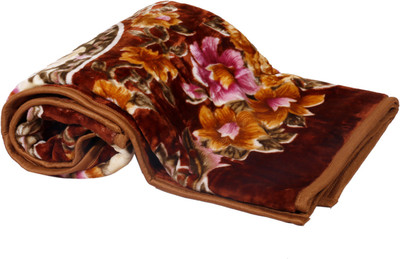 

IndiWeaves Floral  Mink Blanket(Polyester, Multicolor