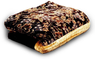 38% OFF on Little India Floral Double Comforter(Microfiber, Maroon)