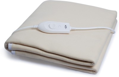 Expressions Solid Single Electric Blanket for  Heavy Winter(Polyester, Brown)