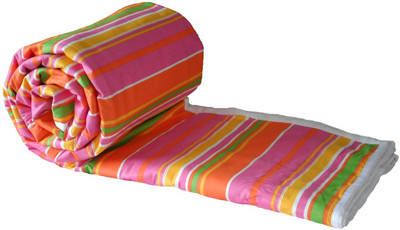 11% OFF on Snuggle Striped Single Quilt, Comforter Multicolor(1 Single Dohar) 11% OFF on Snuggle Striped Single Quilt, Comforter Multicolor(1 Single Dohar)