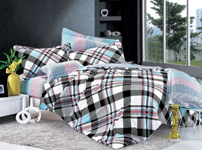 

Bliss Checkered Double Comforter(Microfiber, Multicolor)