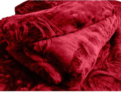 

Shopping Store Plain Double Mink Blanket(Microfiber, Maroon)