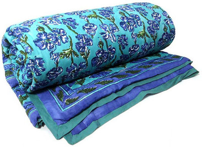 

Jain International Floral  Comforter(Cotton, Multicolor