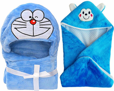 

Brandonn Cartoon  Hooded Baby Blanket(Polyester, Blue