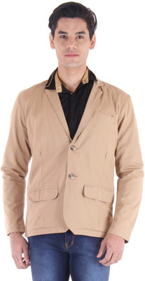Fifty Two Solid Single Breasted Casual Men's Blazer(Brown) available at flipkart for Rs.1497