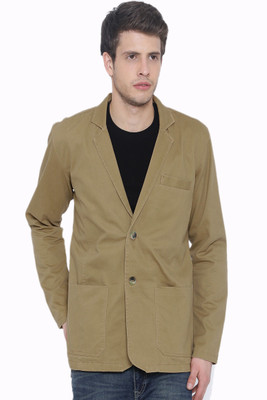 Fifty Two Solid Single Breasted Casual Men's Blazer(Brown) available at flipkart for Rs.1497