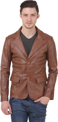 

RoseBella Solid Single Breasted Festive Men's Blazer(Brown, Tan