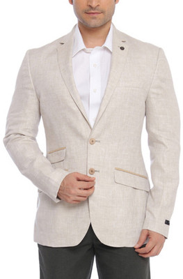 

Raymond Solid Single Breasted Formal Men's Blazer(Beige)