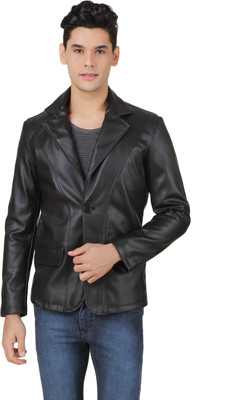 

PerryJones Solid Single Breasted Festive Men's Blazer(Black