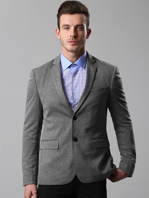 Invictus Woven Single Breasted Formal Men Blazer(Grey) at flipkart