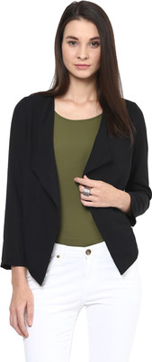 STYLESTONE Solid Single Breasted Party, Formal, Casual Women Blazer(Black)