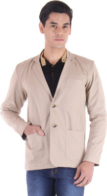 Fifty Two Solid Single Breasted Casual Men's Blazer(Beige) available at flipkart for Rs.1497