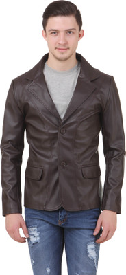 

Casabella Solid Single Breasted Festive Men's Blazer(Brown
