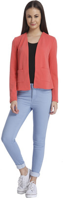 

Only Solid Single Breasted Formal Women's Blazer(Pink, Rose of sharon