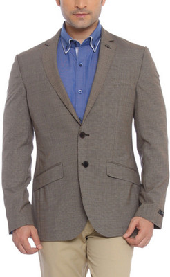 

Raymond Printed Single Breasted Formal Men's Blazer(Brown