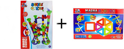 

Flying Start Special Offer Magna Blocks 20 pcs + Marble Run 100 pcs combo(Multicolor)