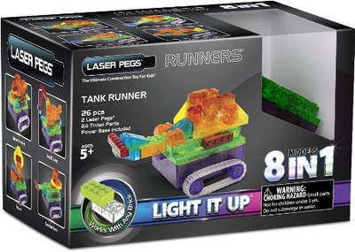 

Laser Pegs 8In1 Tank Runner Building Set(Multicolor)