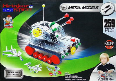

Hrinkar Aolida Metal Models fighter Tanker Construction Set 3D Stainless Steel Puzzle 259 Pcs(Multicolor)