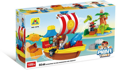 

Toys Bhoomi Pirate Treasure Hunt Ship Building Block Set - 60 pieces(Multicolor)