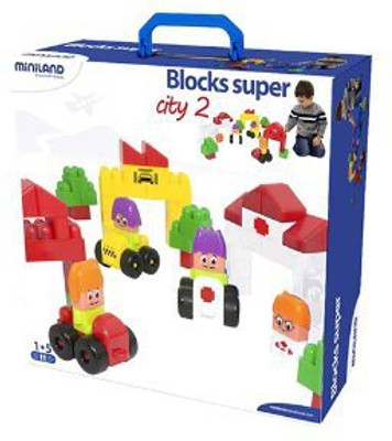 

Mamaboo Miniland City Set #2. Blocks Super(Multicolor)